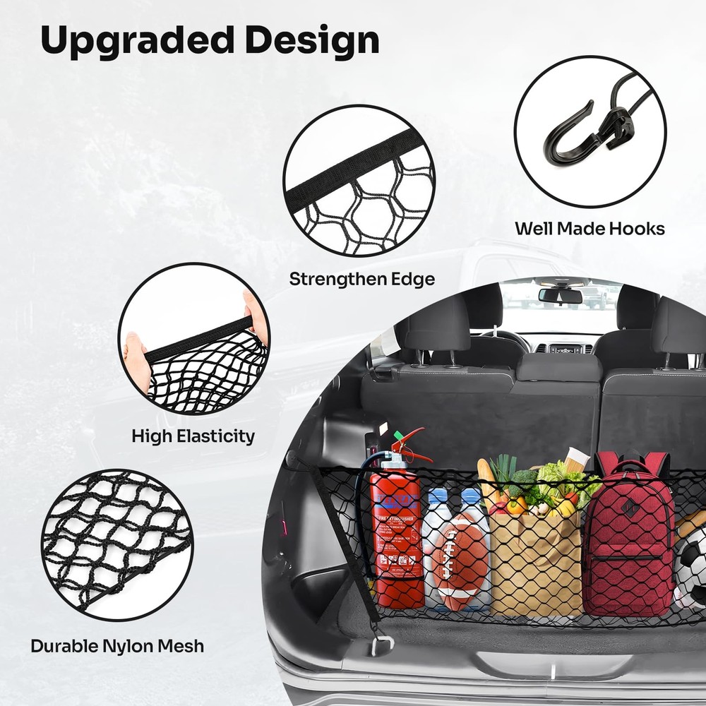 Trunk Cargo Net for 20142023 Jeep Cherokee Stretchable Mesh Organizer