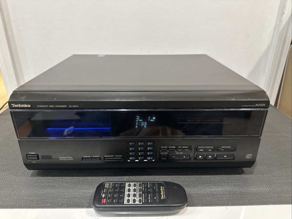 Technics SL-MC4 60+1 CD Changer Player – MASH DAC + Text And Remote