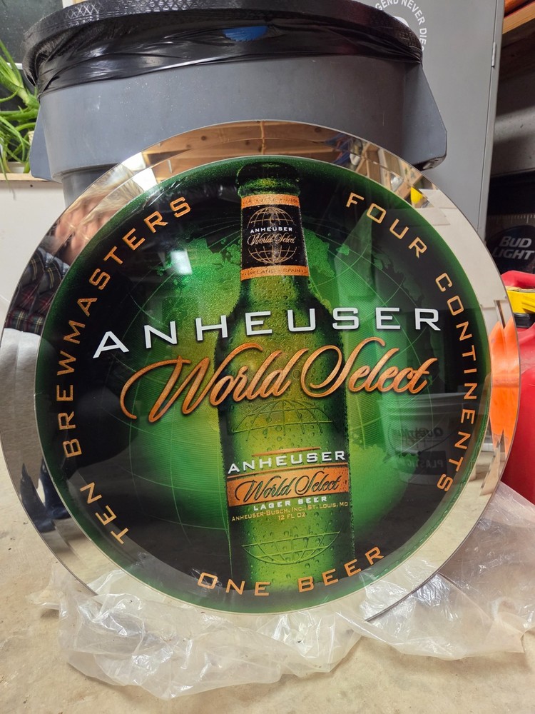 2002 Anheuser - Busch World Select Beer Glass Mirror