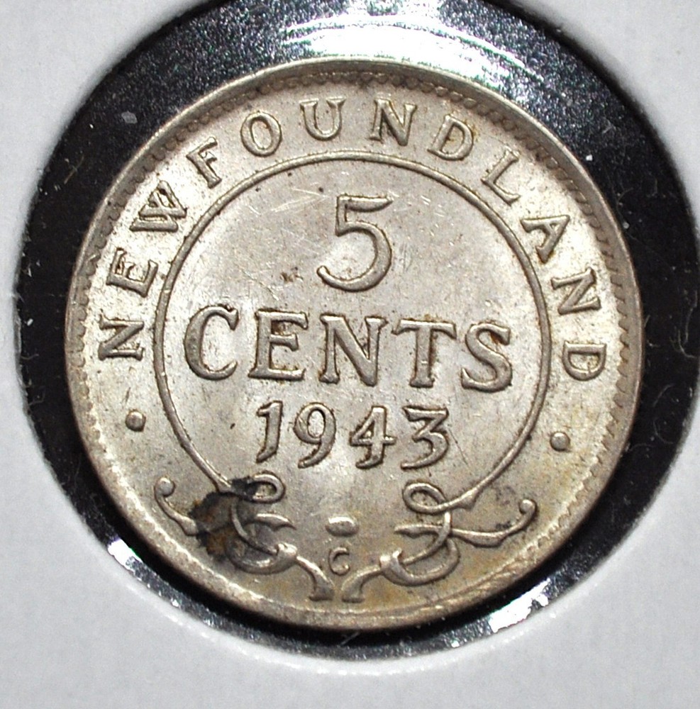 1943-c Newfoundland 5 cents