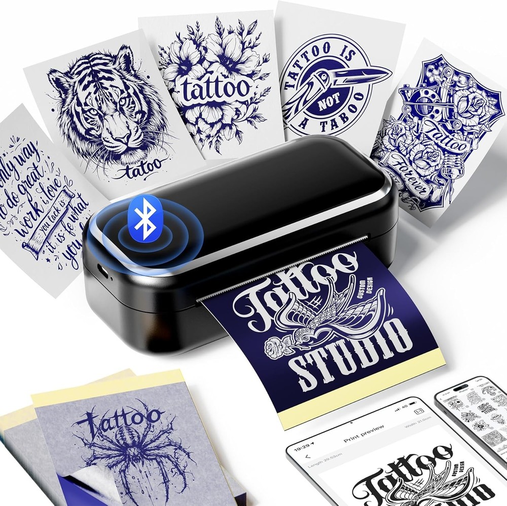 Phomemo Bluetooth Tattoo Stencil Printer Wireless Thermal Machine with 30 Papers