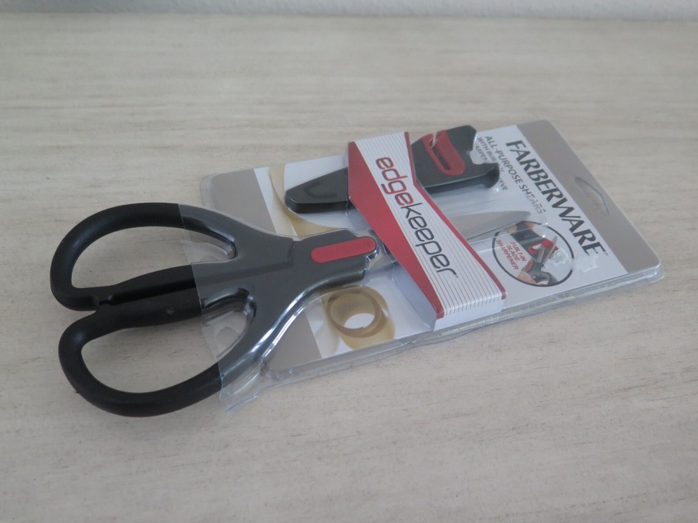 Farberware Edgekeeper All-Purpose Shears Scissors w/Built-In Sharpening Sleeve