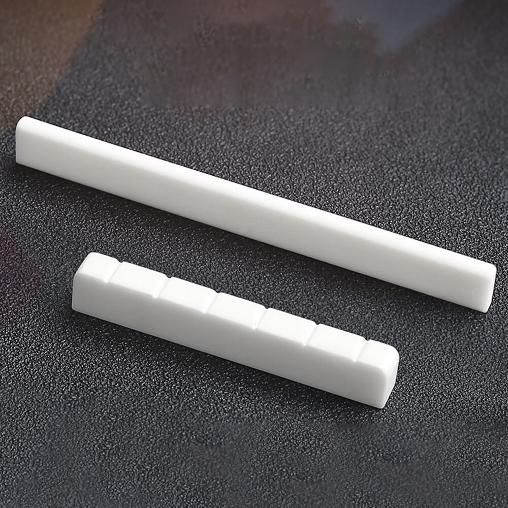 6 String Bone Classical Guitar Bridge Saddle And Nut Replacement Parts 80mm/52mm