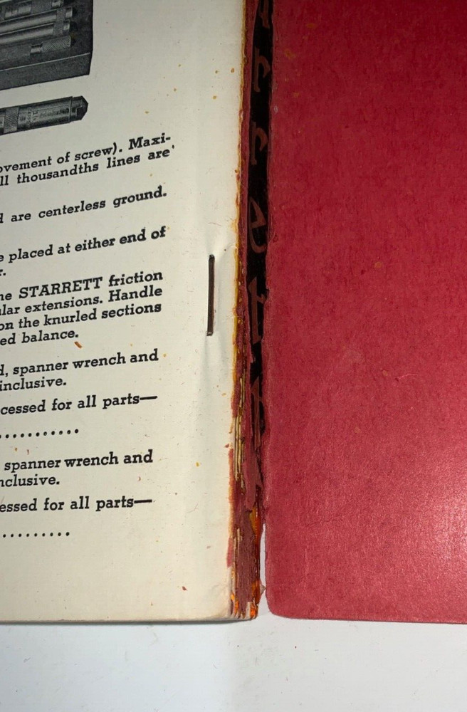 Starrett Precision Tools Catalog #26, 1938