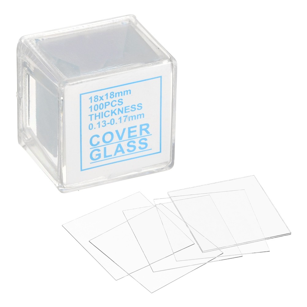 500pcs Cover Slips for Microscope Slides, 18x18mm Microscope Cover Square