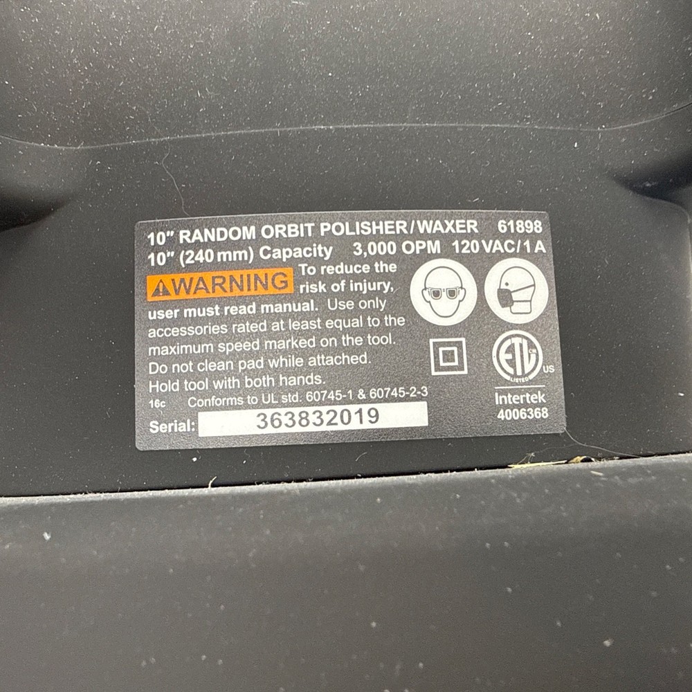 10” Random Orbital Polisher/Waxer By Drill Master