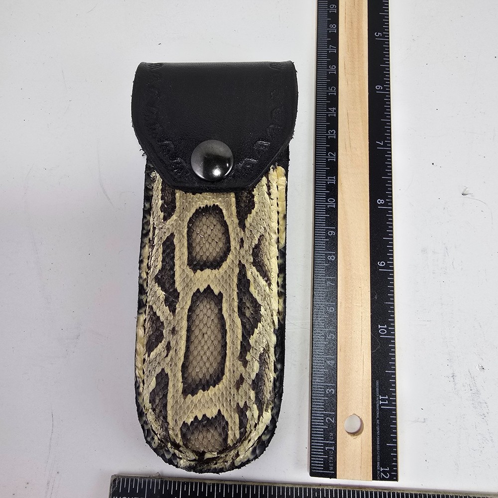Buck 110 Leather knife sheath Burmese Python, case 6265 SHEATH NEW Handmade