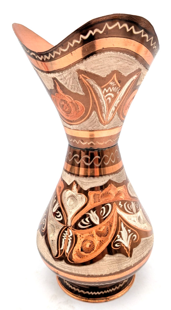 Turkish Etched Copper Vase
