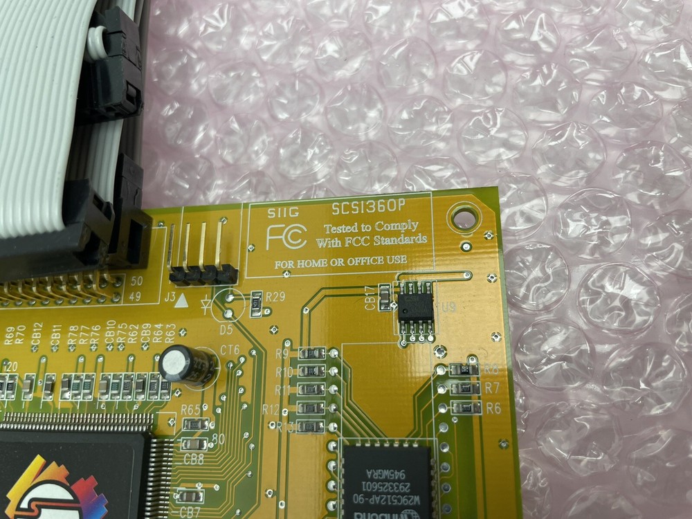 SiiGSCSI360P PCI BUS MASTER CONTROLLER CARD w CABLE CONNECTOR