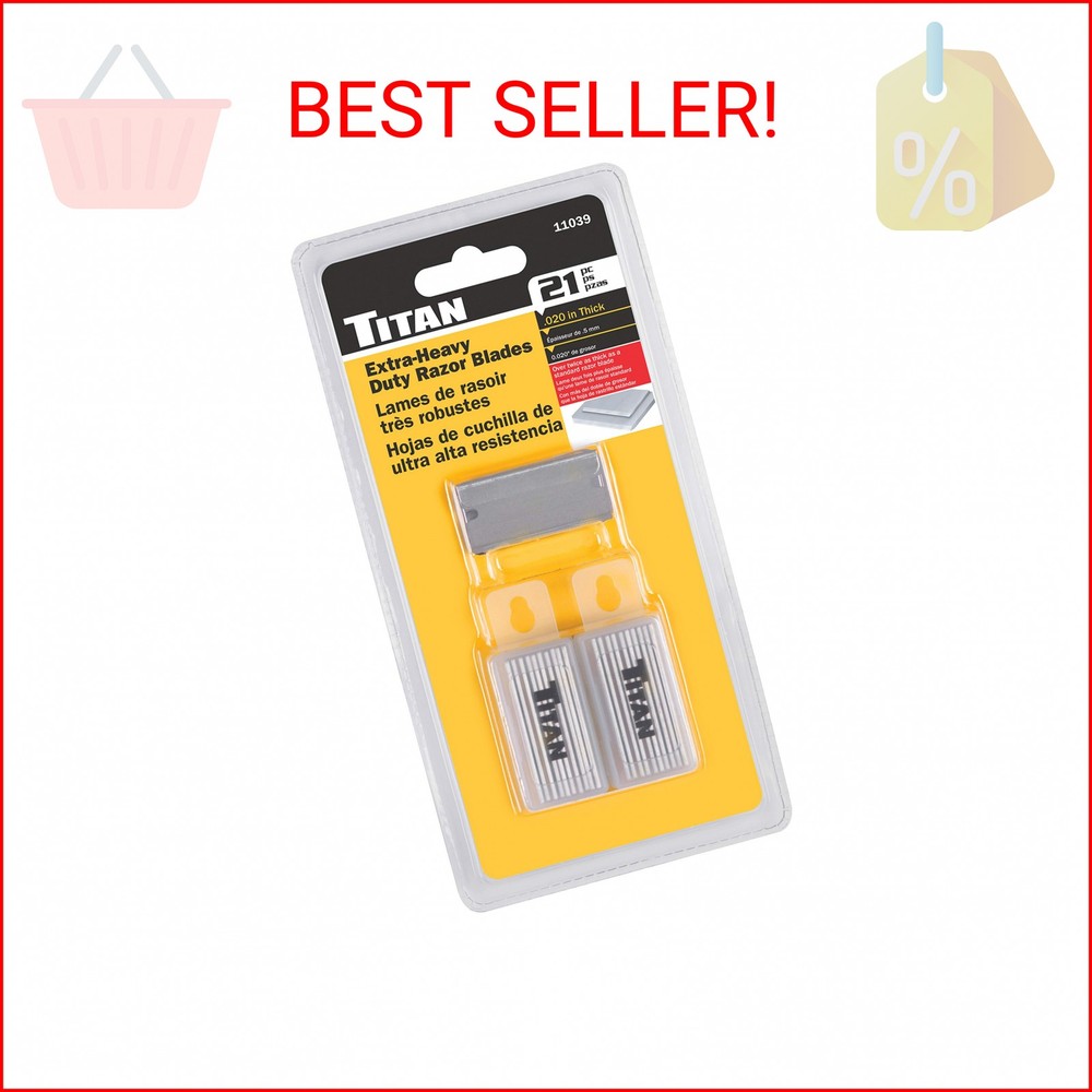 Titan 11039 Heavy Duty Razor Blade - 21 Piece