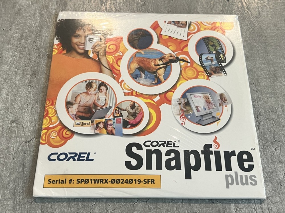 NEW Vintage Corel Snapfire Plus Editing Software CD SEALED