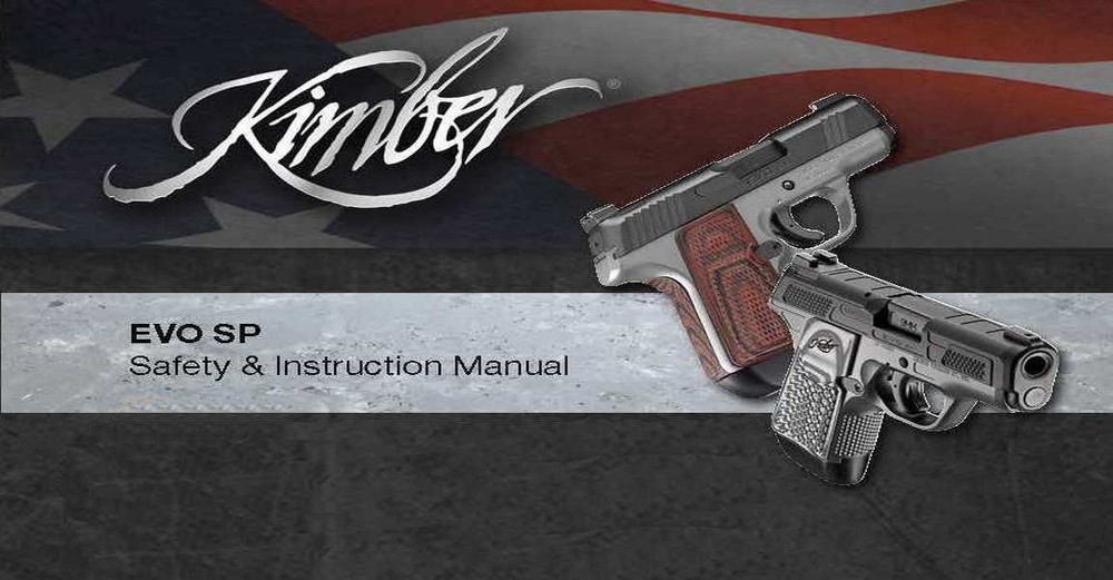 Kimber EVO SP Pistol Models Safety & Instruction Manual (65 pg)