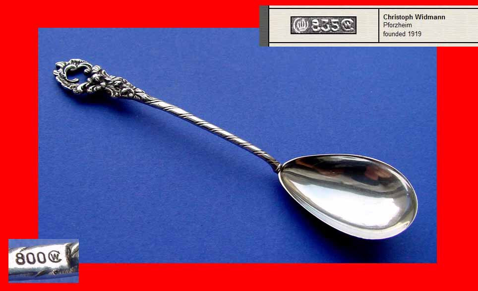 Beautiful Rococo Spoon, Christoph Widmann, 800 Silver A660