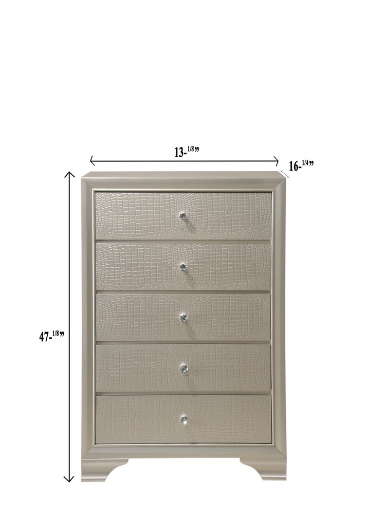 Modern 3pc Queen Size Upholstered LED Backlit HB Panel Bed Chest Nightstand Set