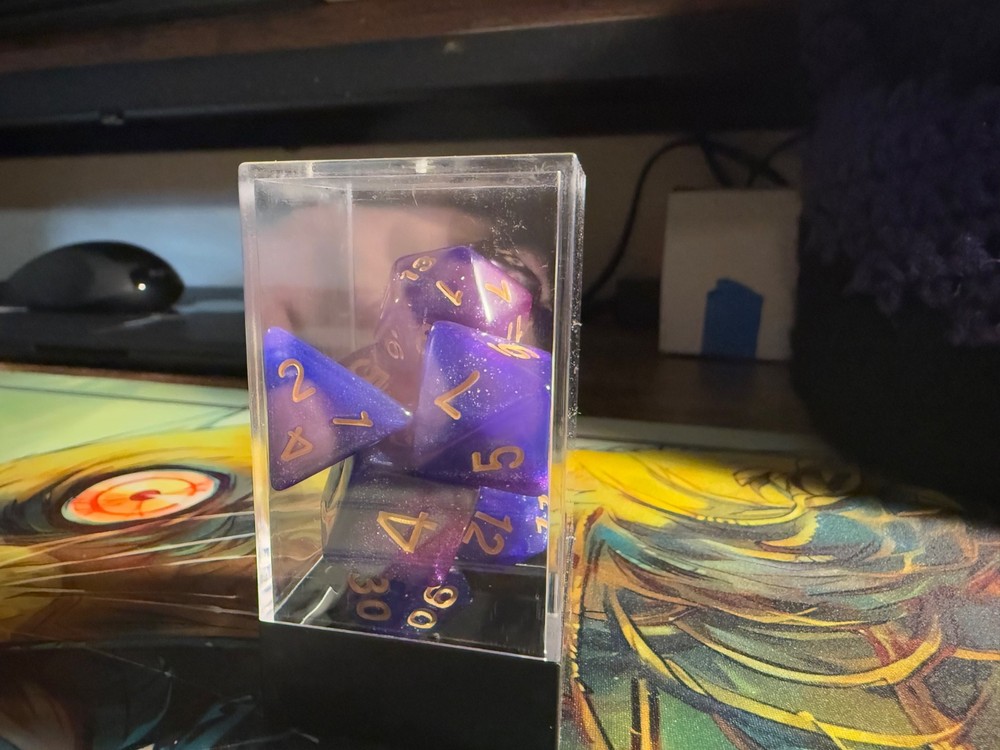 7 Piece Polyhedral Dice Set For Tabletop Gaming. (NEW), Includes Case!!! (D03)