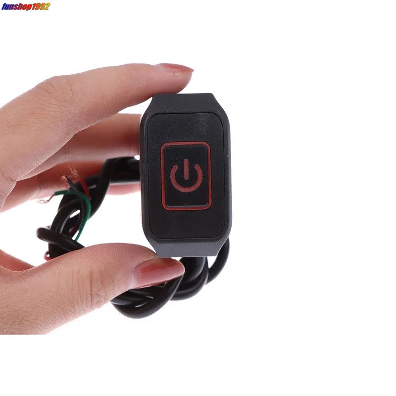 Motorcycle LED Light Switch Button 22mm Handlebar Switch Self-locking Accessory