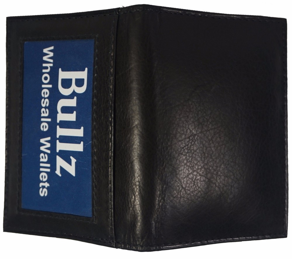Leather Bifold Credit Card Holder Case Slim Thin Front Pocket ID Window Unisex