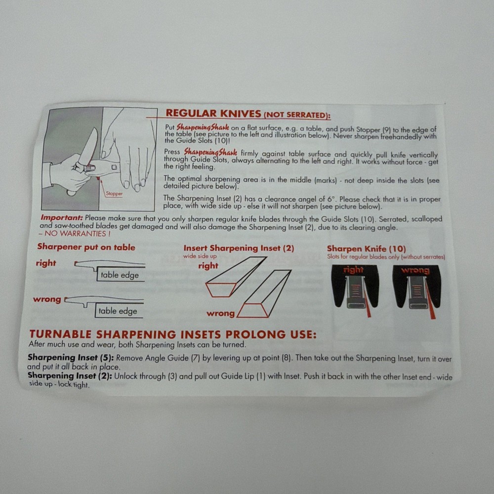 Sharpening Shark Tool w/ Manual NEW