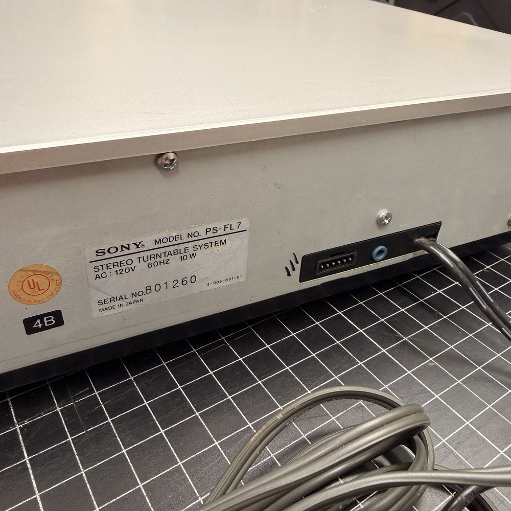 Sony PS-FL7 Front Loading Direct Drive Linear Tracking Turntable Tested Works
