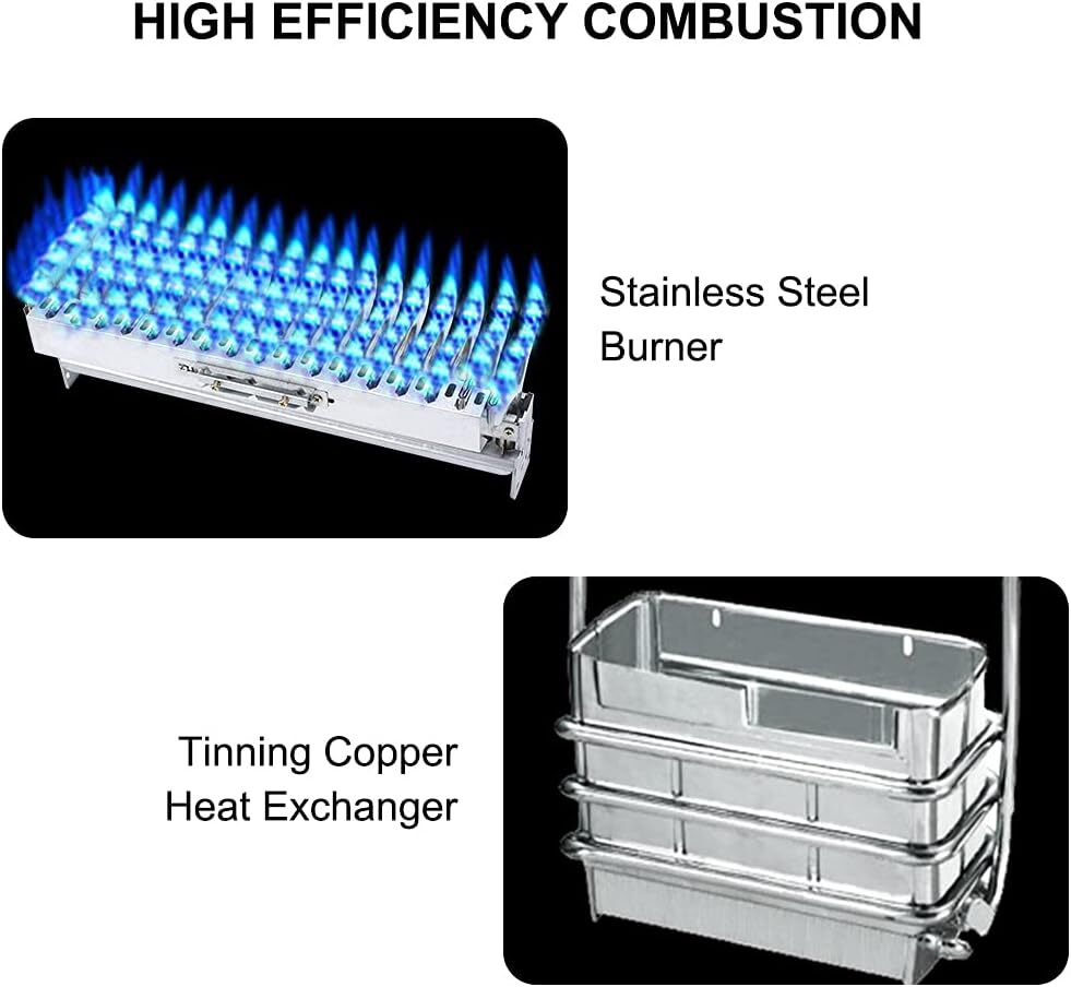 CAMPLUX 1.32GPM Portable Gas Water Heater w/Pump Kit Instant Hot Shower Outdoor
