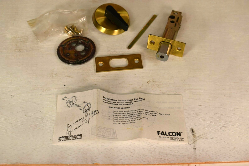 Falcon Security & Safety Deadbolts D861K 606 w/ Instructions