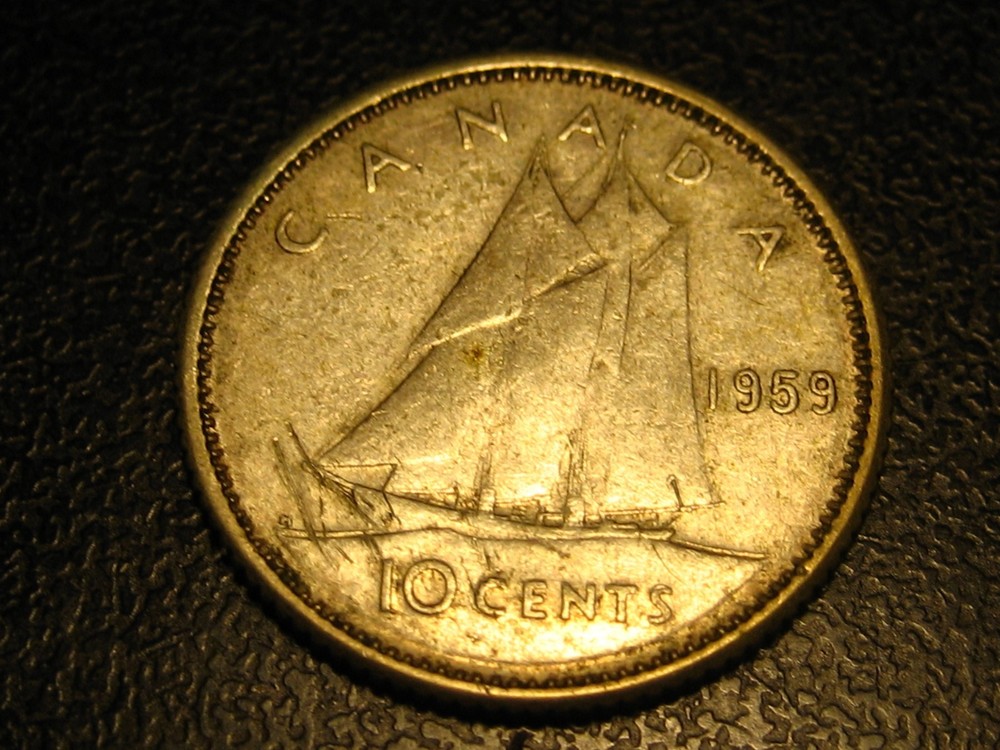 1959 Canadian Dime
