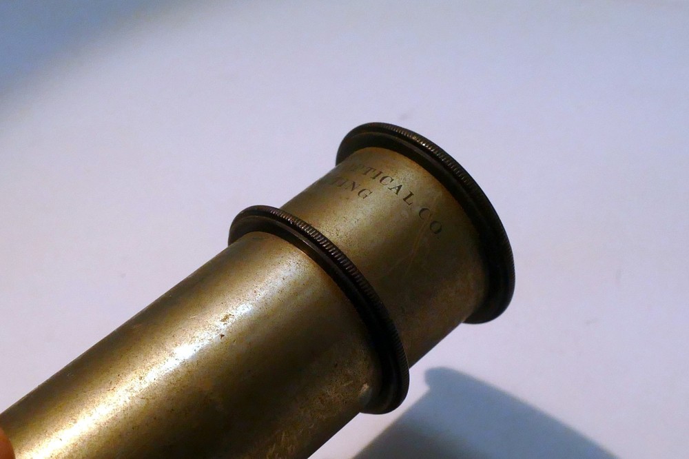 Bausch & Lomb Microscope Compensating 2 objective eyepiece brass antique 1"