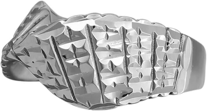 Diamond Cut Twisted Dome Ring