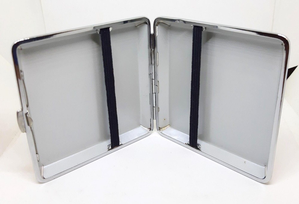 RYO Sandals Design Silver Framed PU Leather 100s Size Cigarette Case