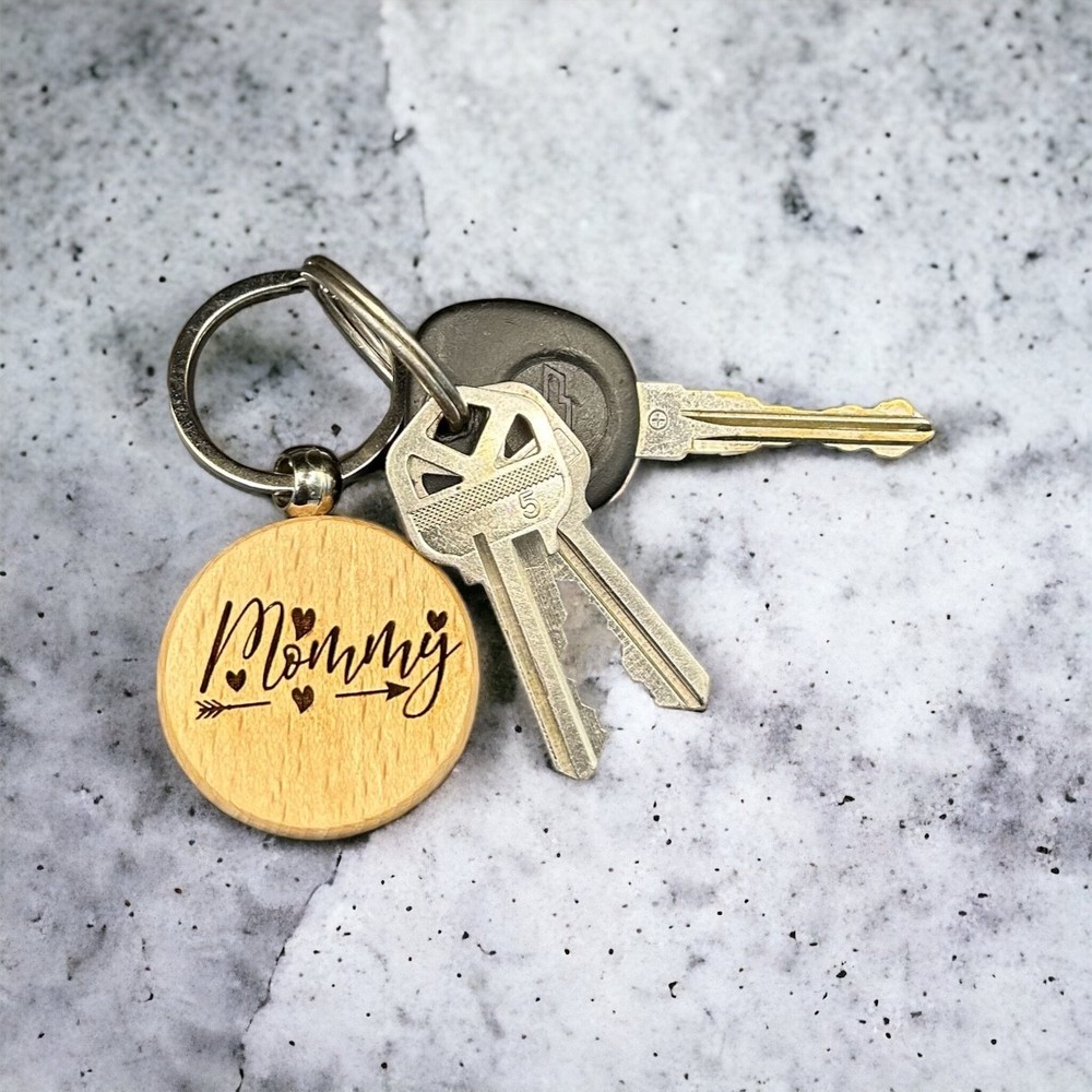 Mommy Wooden Keychain