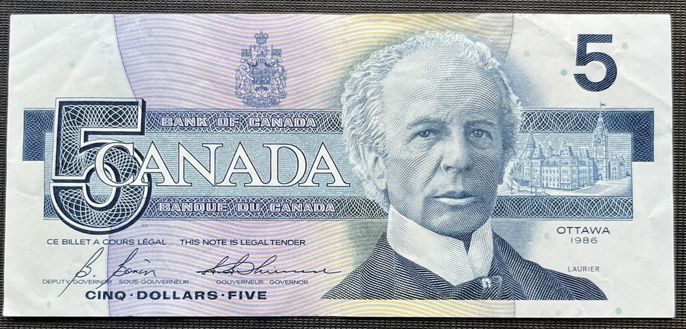 Canada - 1986 Five Dollar Banknote - Lightly Circulated