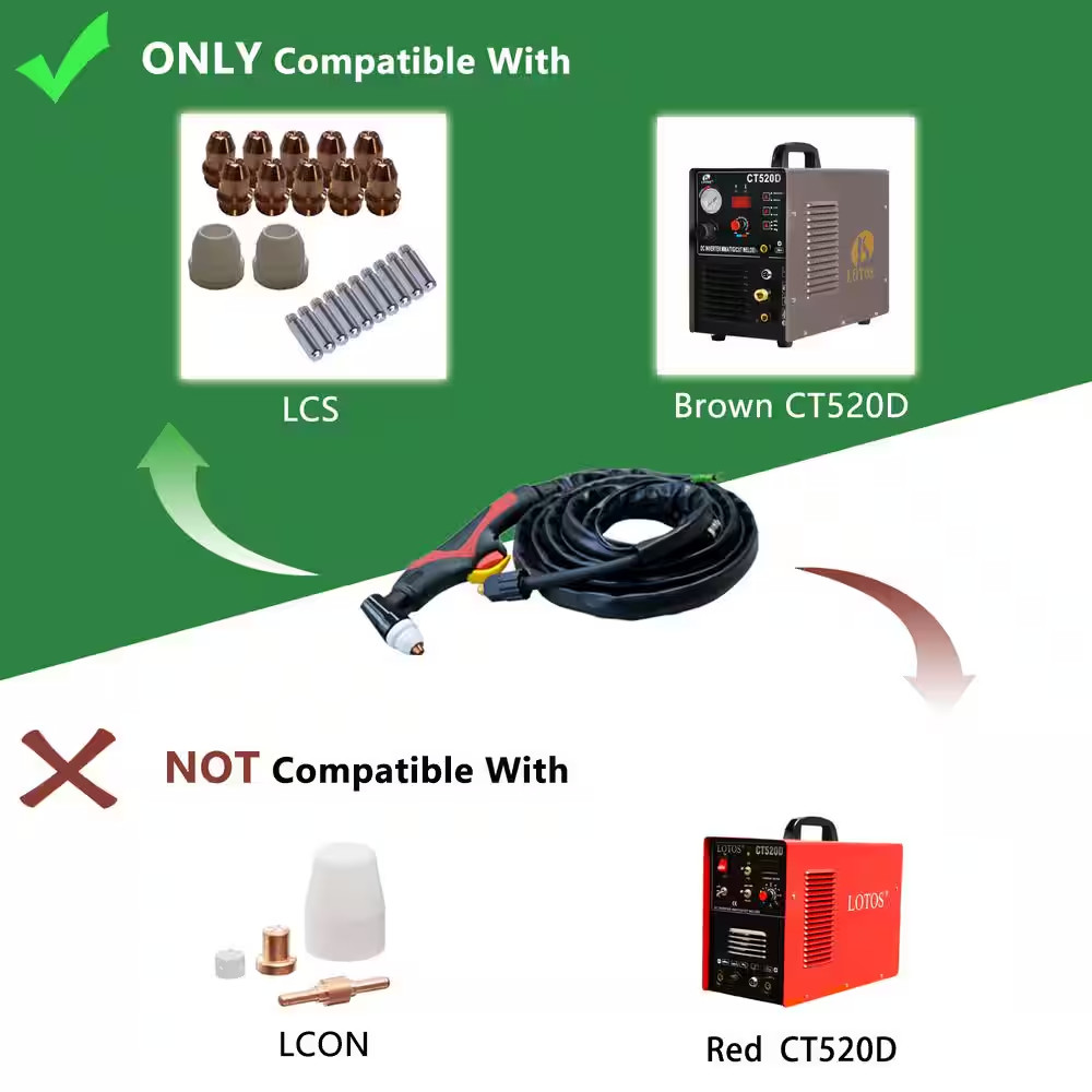 13 Ft. Brown Plasma Cutting Electrical Torch For Ct520D Plasma Cutter