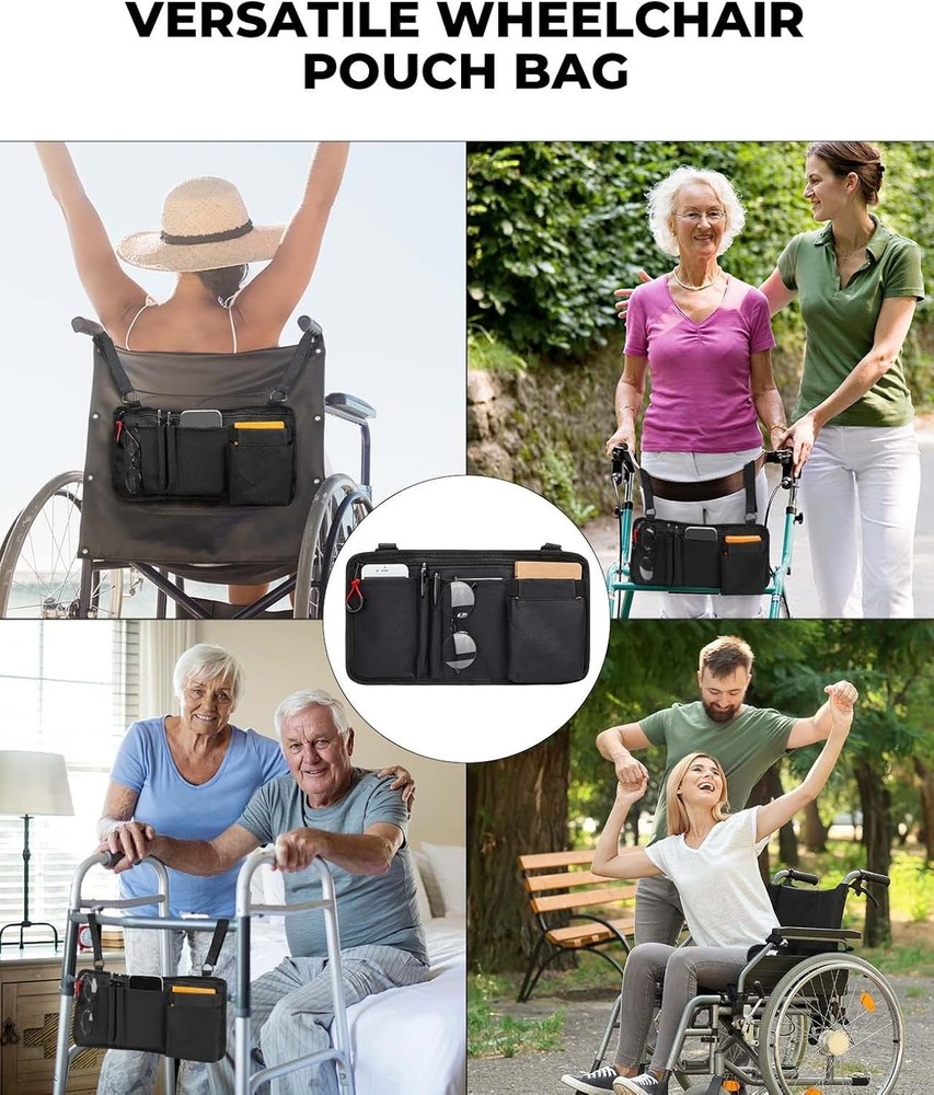 Wheelchair Accessories Bag for Walkers, Rollators