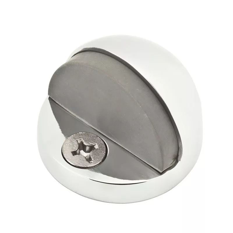 Floor Dome Door Stop Solid Brass Polished Chrome Plated