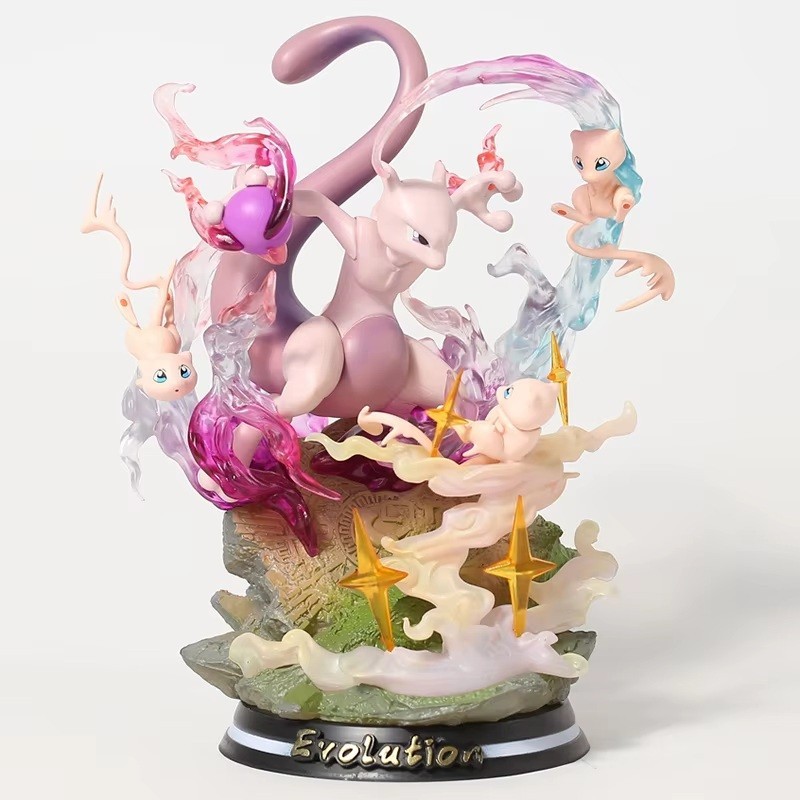 Mew Evolution Statue Figure Evolving LED Light
