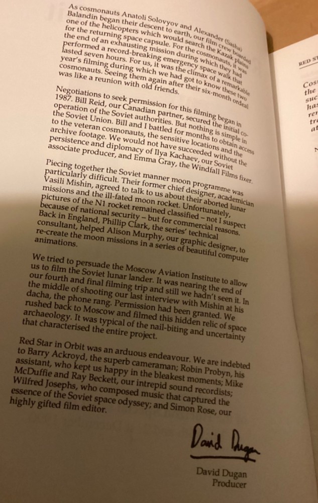 Horizon Special Red Star in orbit transcript Soviet space prog 1990 ephemera