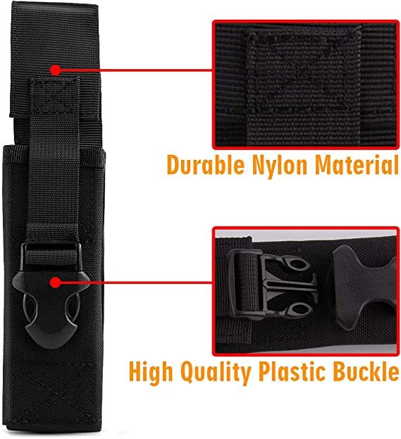 Tactical Flashlight Pouch Holster Case Belt Pouch Molle Organizer Pack Tool Bag
