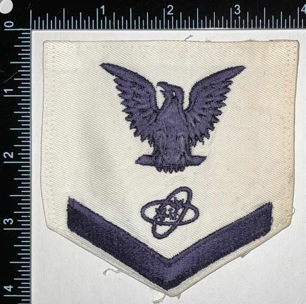 USN US Navy Petty Officer Electronics Technician 3rd Class Rate WHITE Patch