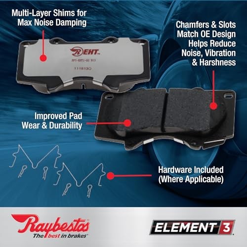 Premium Element3 EHT Replacement Front Brake Pad Set for One Size EHT1828H
