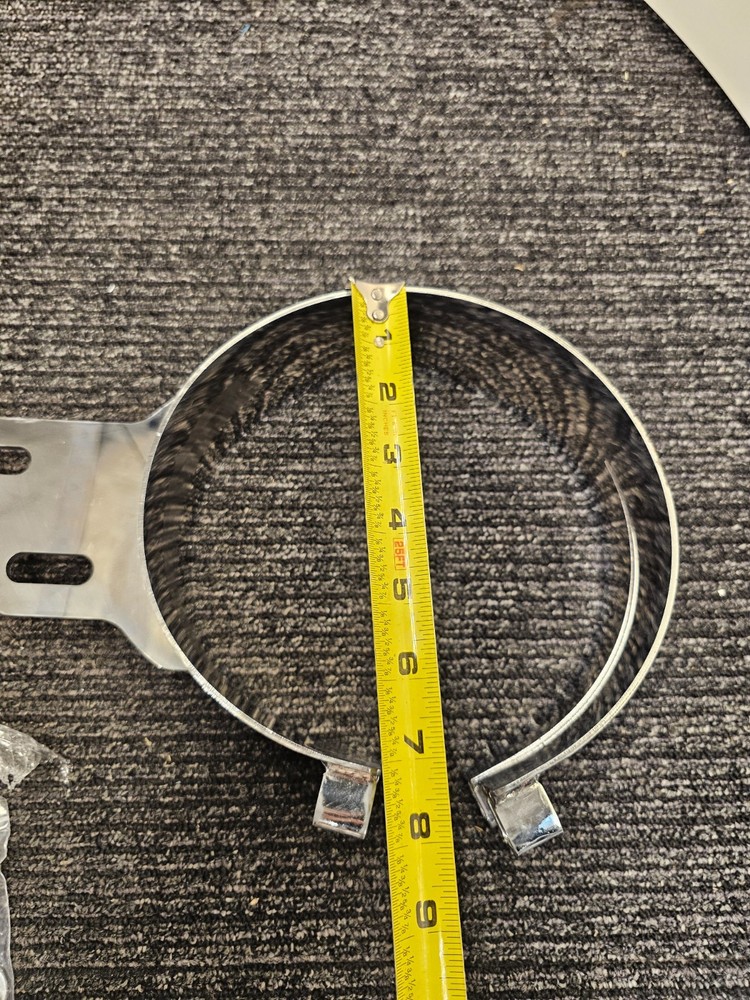 EXFlex ACP700-SC Chromed Stainless Clamp, 7" Diameter With Angled Bracket
