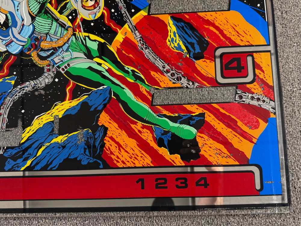 Williams Blackout Pinball Machine Game Backglass ORIGINAL