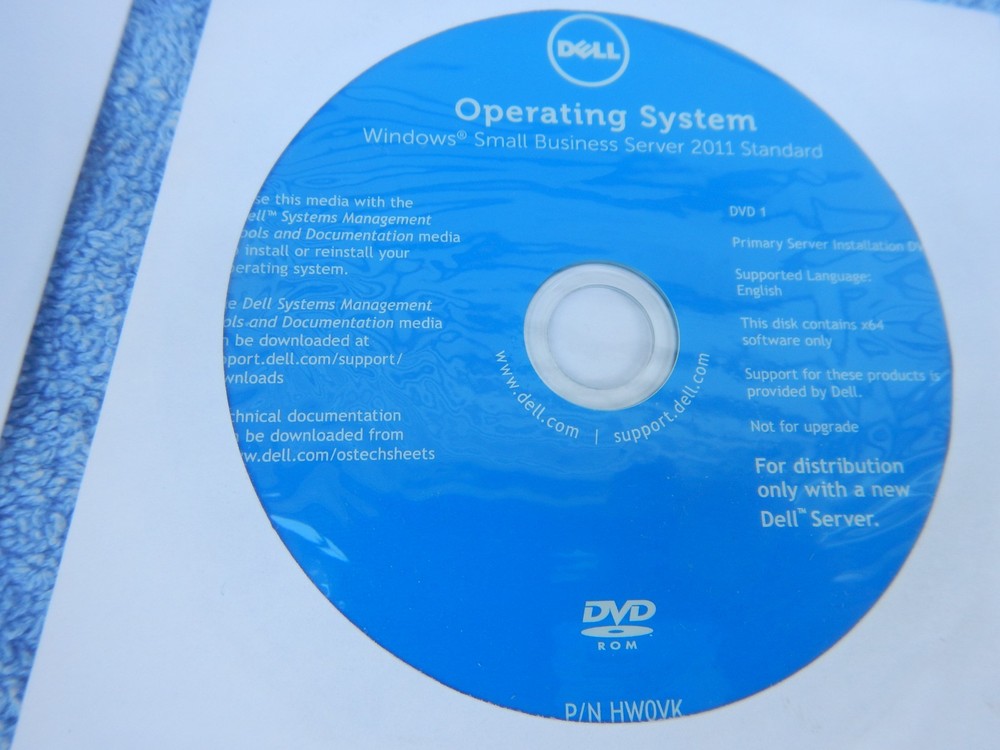 Dell Windows 2011 Operating System DVD 3 Discs Small Business Server Standard