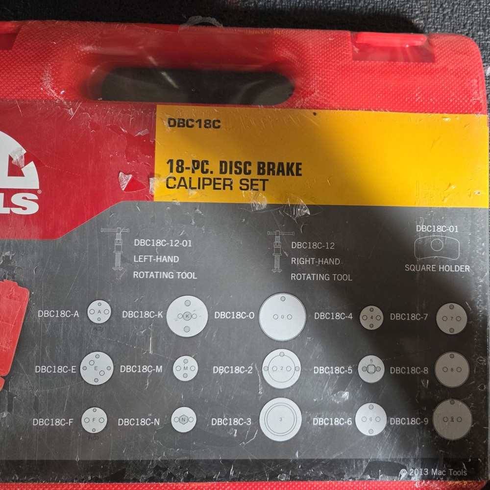 #bm645 Mac Tools DBC18C 18 Piece Disc Brake Caliper Set