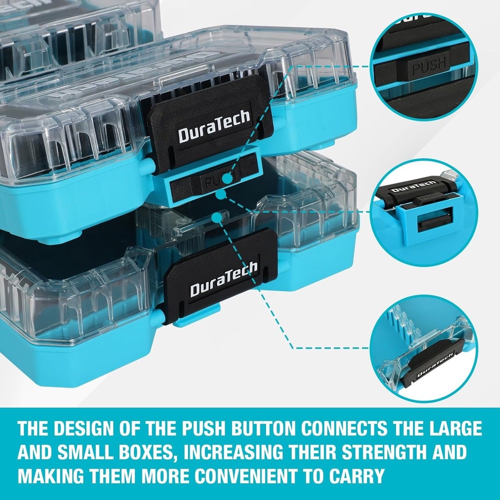 3 Pack Small Parts Organizer 14 Compartment Removable Divider Hardware Tool Box