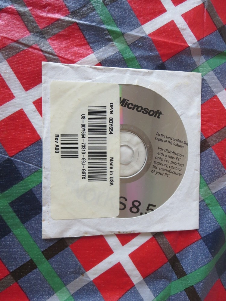 dell Microsoft Office sb edition 2003 trial microsoft works 8.5 sealed