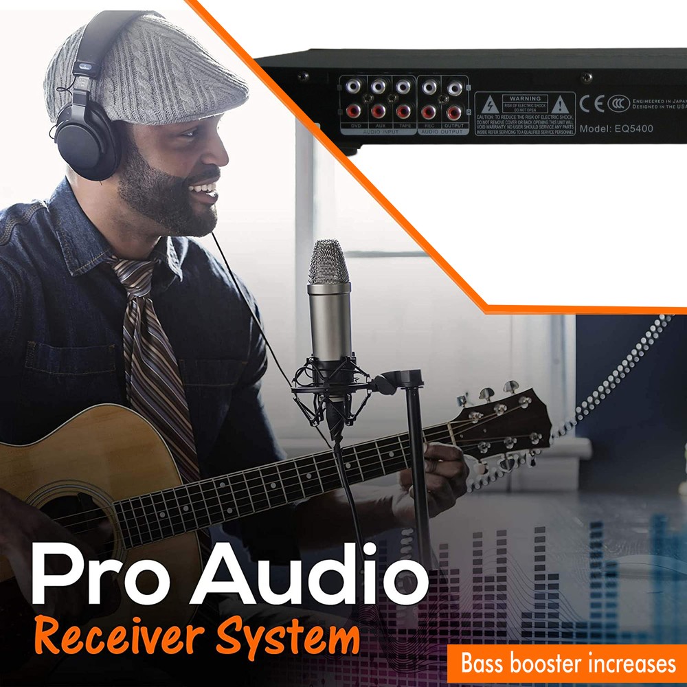 Technical Pro Professional Dual 10 Band Equalizer with Individual LED Indicators