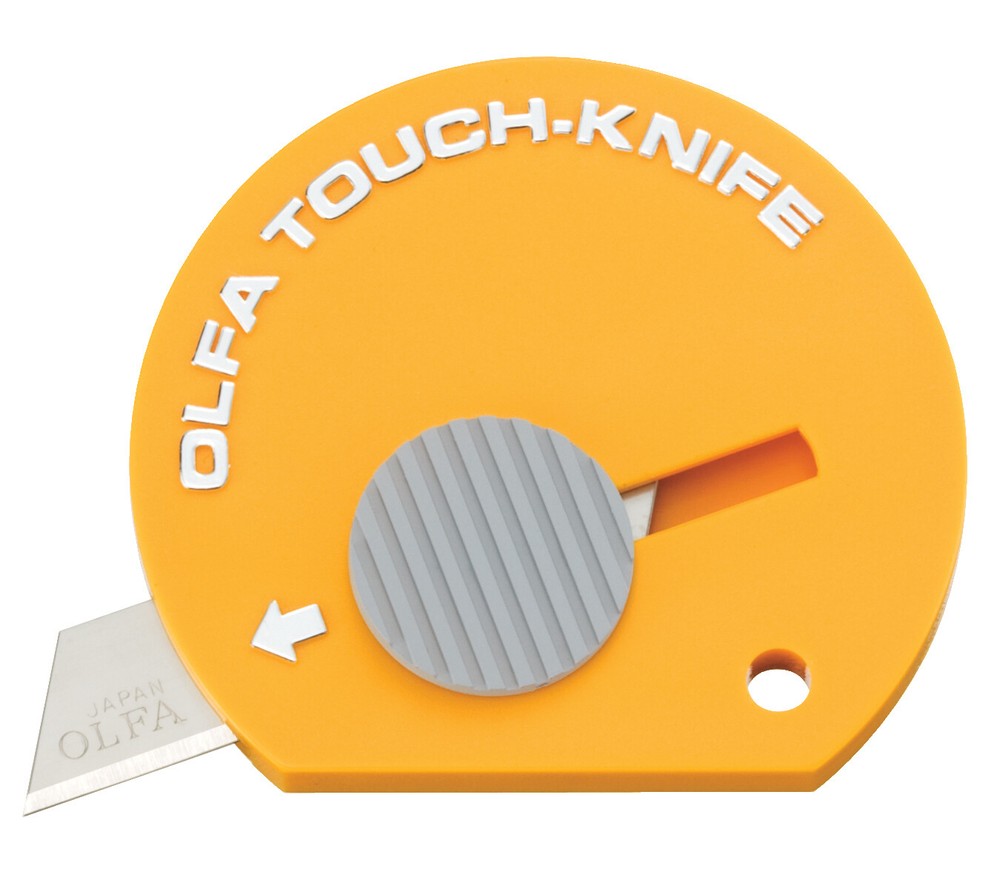 TK-4Y Olfa Multi-Purpose Touch Knife, Retractable Blade, Yellow, Pack of 3