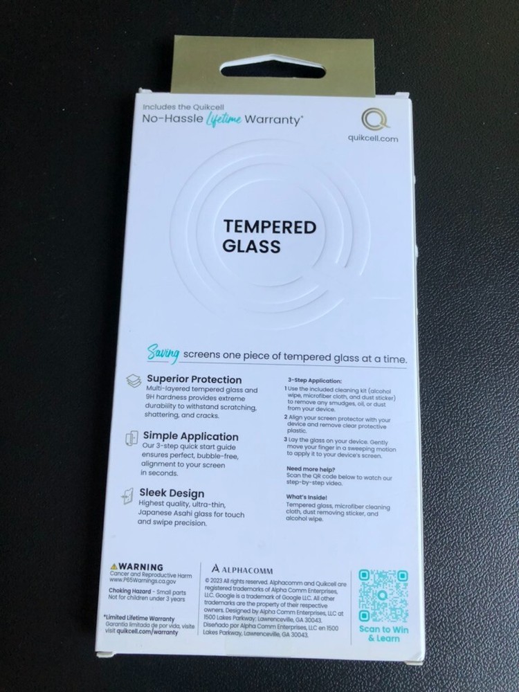 Quikcell - Tempered Glass Screen Protector - Google Pixel 6a