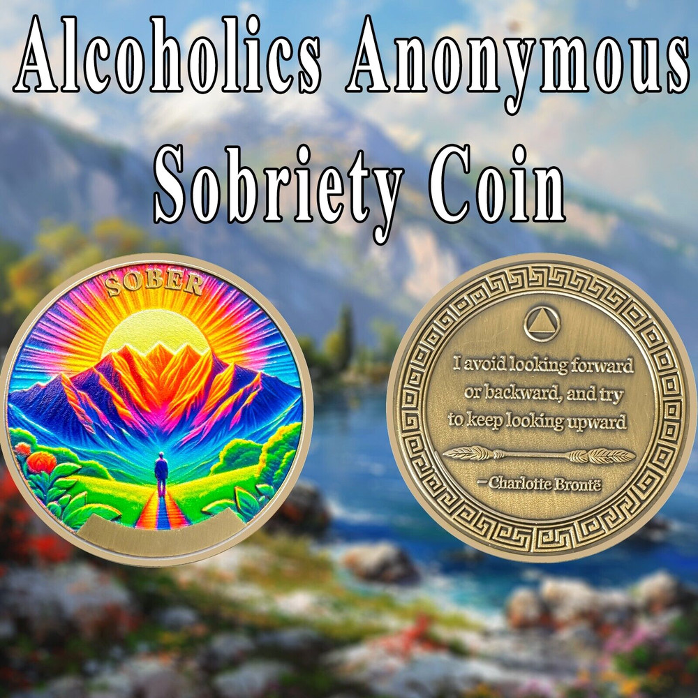 4 Years Sobriety Coin Alcoholics Anonymous Chips Medallion Four Year Sober Chips