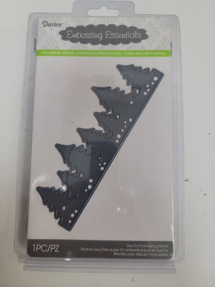 SEALED Darice Embossing Essentials Evergreen Border Die Cut Embossing Stencil